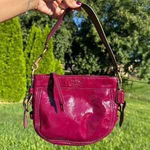 Coach Plum Purple Mini Patent Leather Hobo 2008